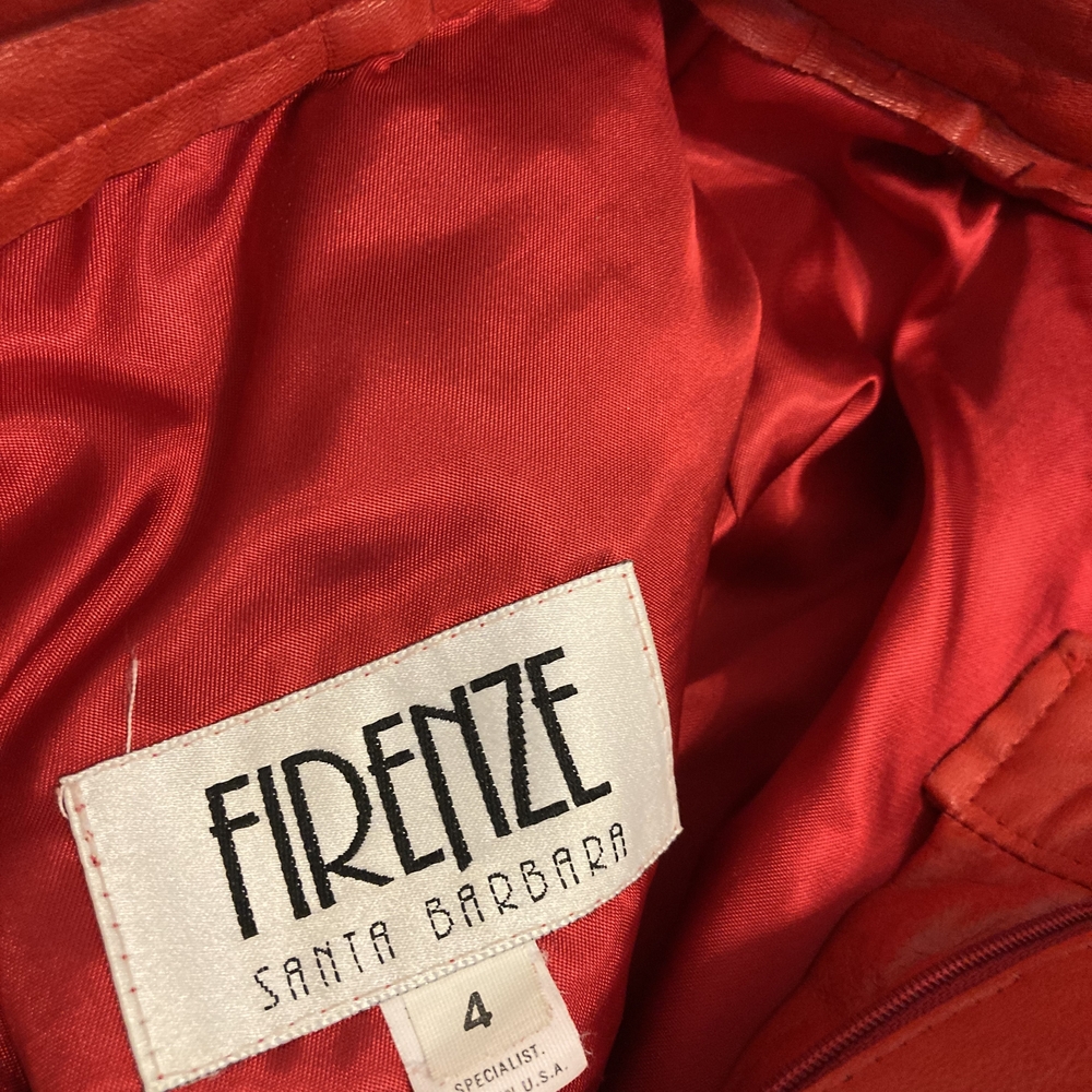 North Beach Leather Red Asymmetrical Moto Jacket And Pants Set - Picture 3 of 7
